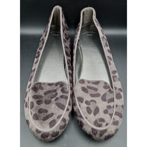 Gap Designed & Crafted 10W Grey Animal Print Faux Calf Hair‎ Novelty Loafers